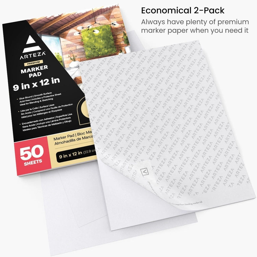 Arteza® Marker Paper Pad 2-Pack, 9" X 12"