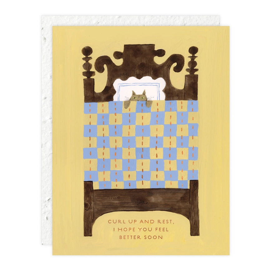 Carte de vœux d'encouragement à planter avec enveloppe