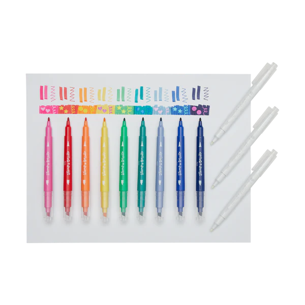 Stamp-A-Doodle Double-Ended Markers - Set of 12