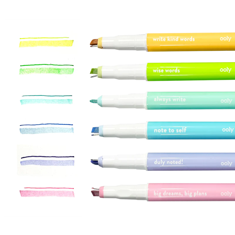 Noted! 2-in-1 Micro Fine Tip Pen and Highlighters - Set of 6