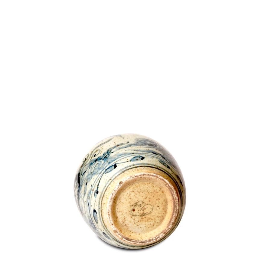 Rustic Porcelain Phoenix Small Round Vase