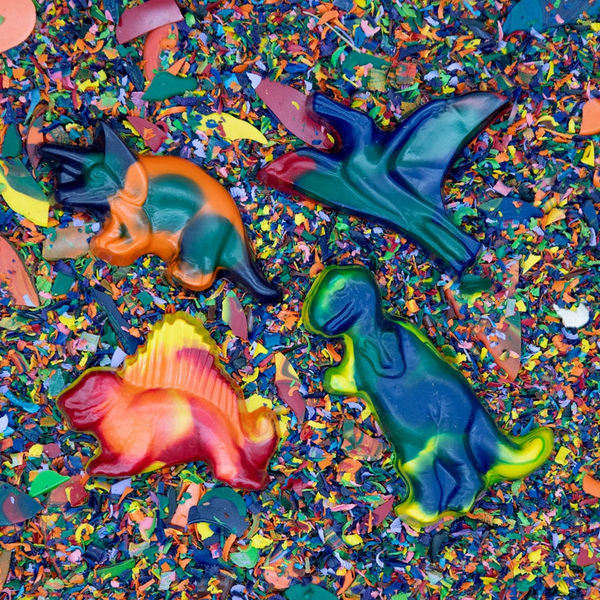 Multicolor Dinosaur Crayon Set