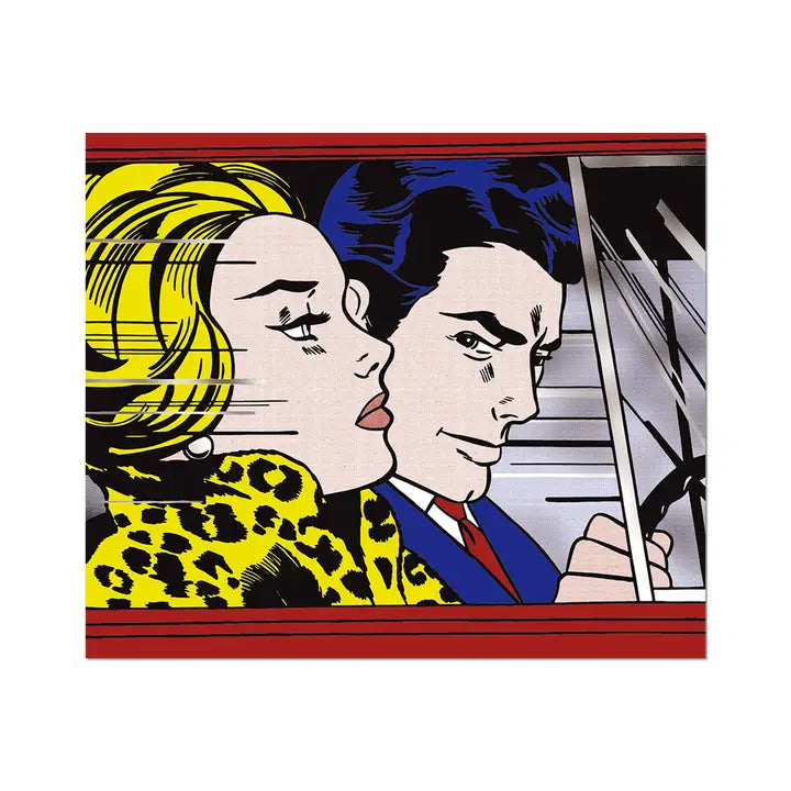Apply Stickers Lichtenstein In the Car