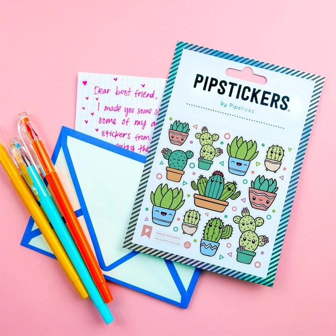 Pipsticks Smiling Succulents Sticker Sheet