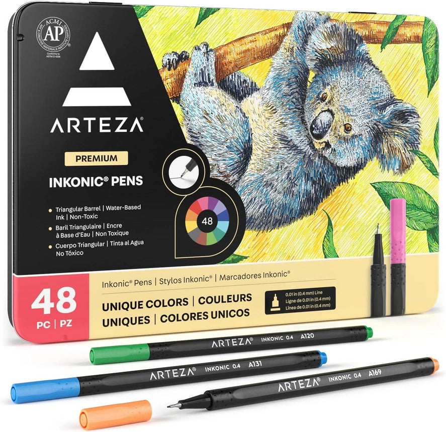 Arteza® Inkonic™ Fineliner Pens Set, 48 Pc.
