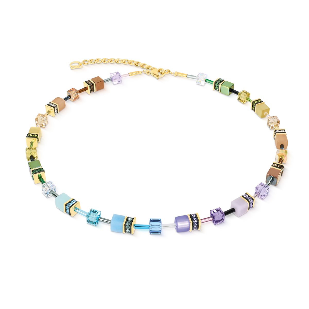 Coeur De Lion GeoCUBE® Iconic Necklace Multicolor Boho Gold