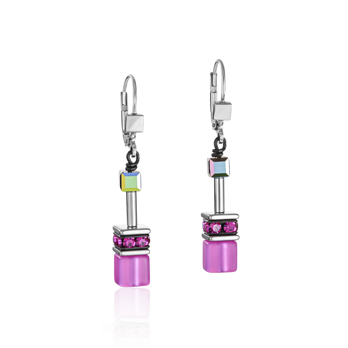Coeur De Lion GeoCUBE® Earrings Pink