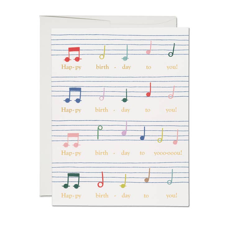 Tarjeta de felicitación con canción de cumpleaños