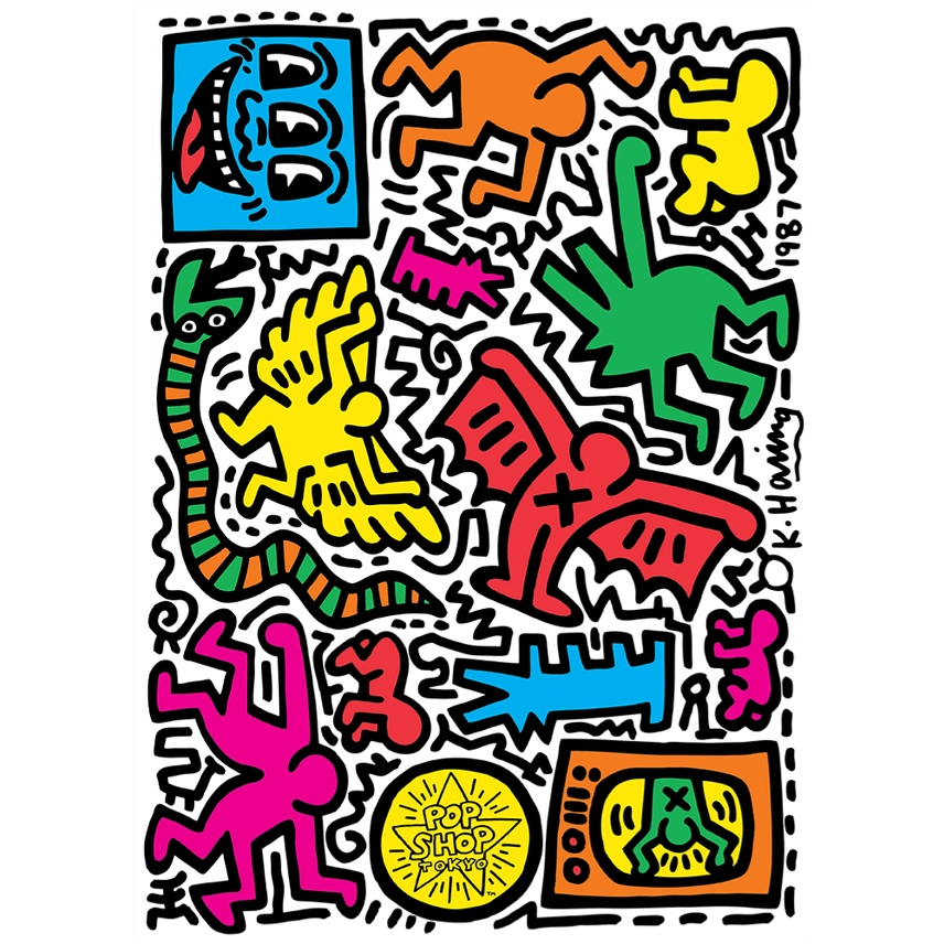 Pop Shop Tokyo By Keith Haring - Sheet of 15 Kiss-Cut Stickers