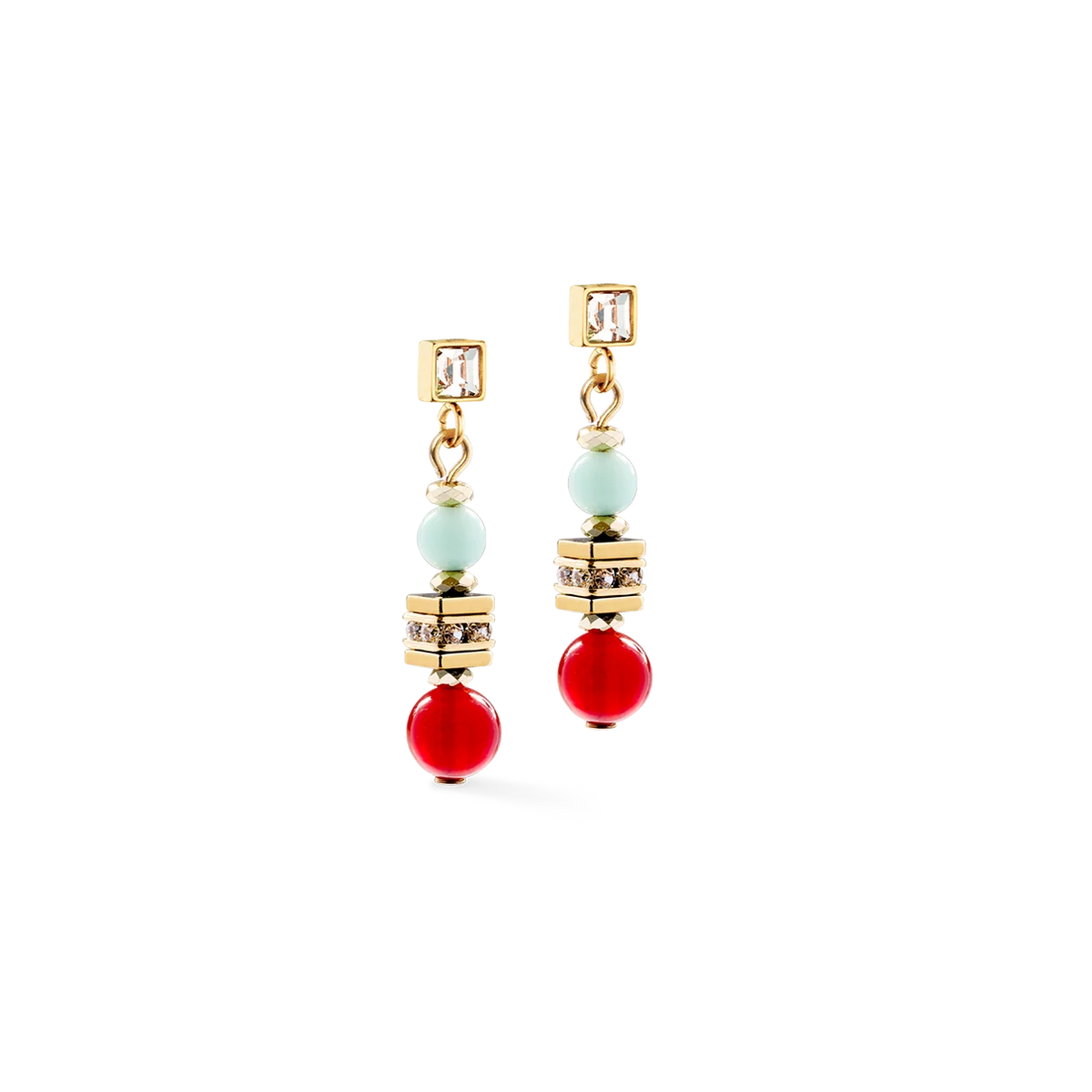 Coeur De Lion Earrings Shape Mix Nexus Gold - Multicolor