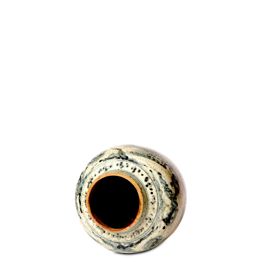 Rustic Porcelain Phoenix Small Round Vase