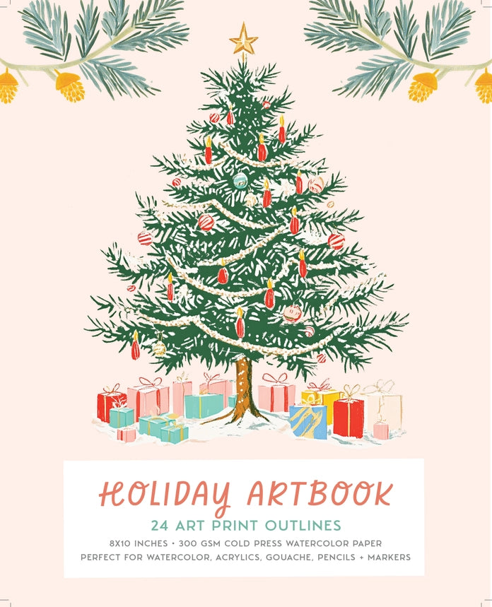 Holiday Art Book: 16 Frame-Ready Pages for Any Medium