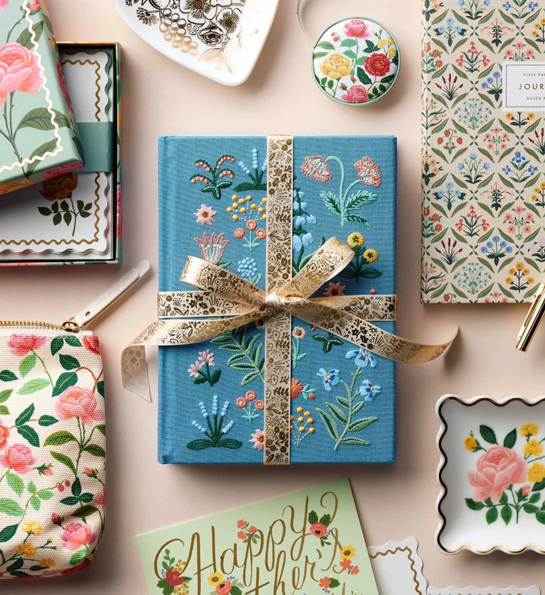 Menagerie Garden Embroidered Journal