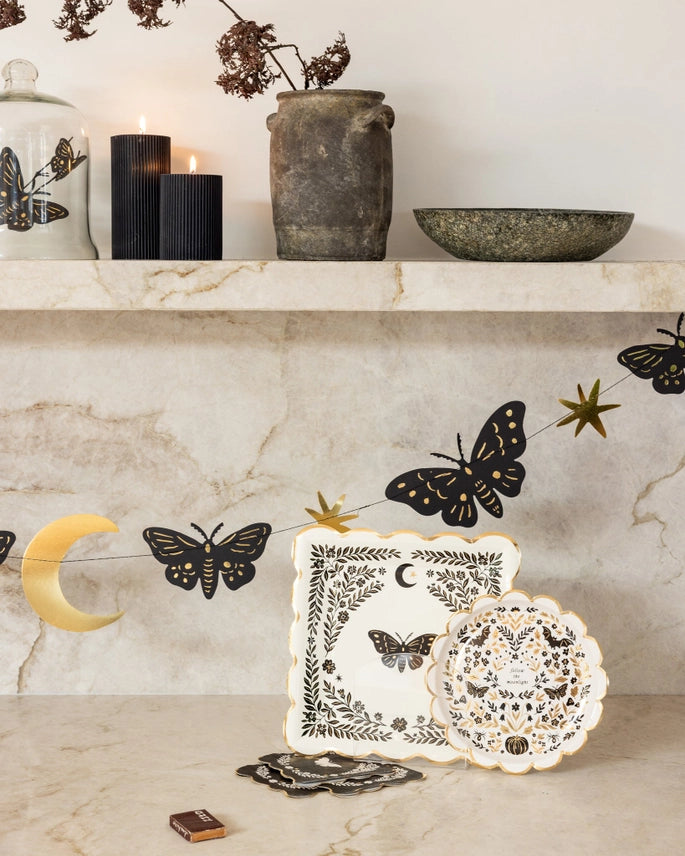 Moonlight Moths Paper Plate Set