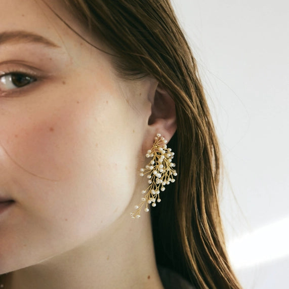 Mimosa Rain Crescent Earrings