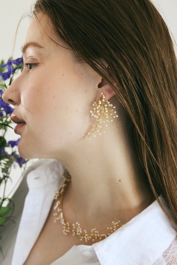 Mimosa Rain Crescent Earrings
