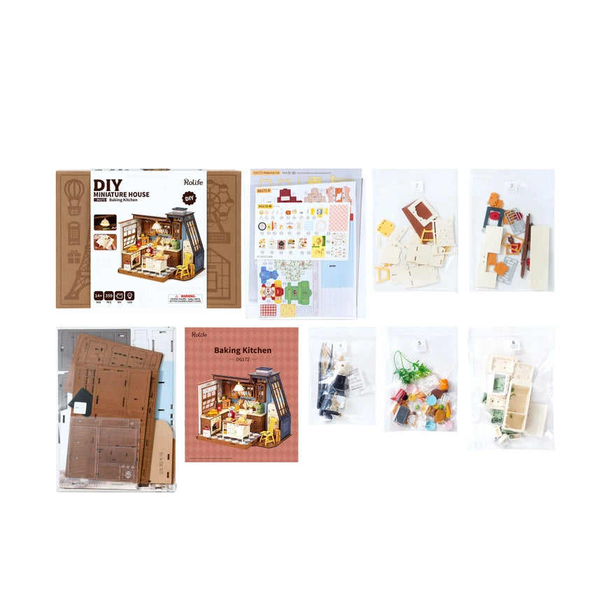 DIY Miniature House Kit: Baking Kitchen