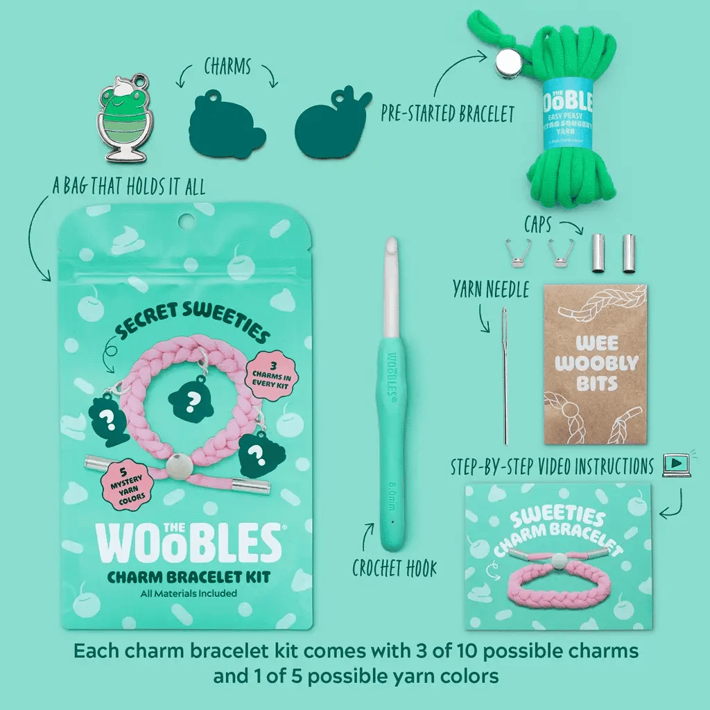 Woobles Charm Bracelet Kit: Secret Sweeties