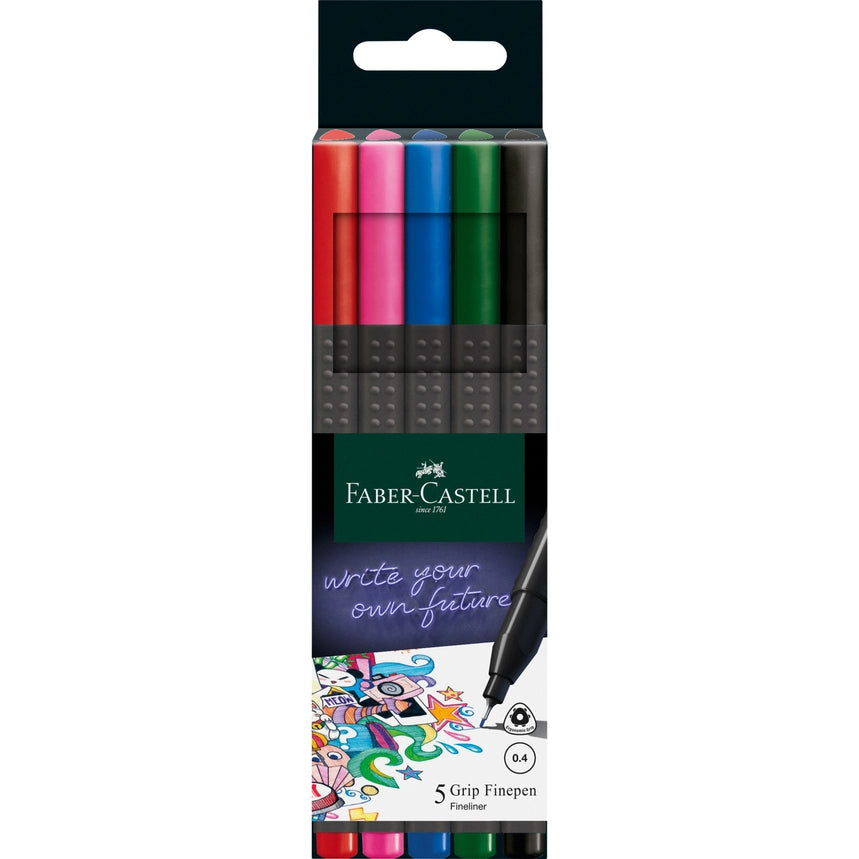 Grip Fineliner Thin Markers 6ct Set