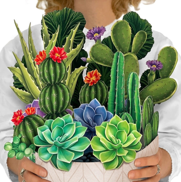 Cactus Garden Pop-Up Greeting Card