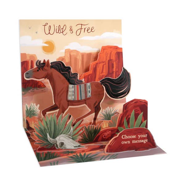 Western Horse Pop Up Card