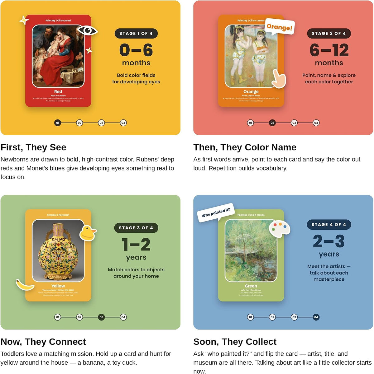 Baby's Art Journey: 13 Color Cards