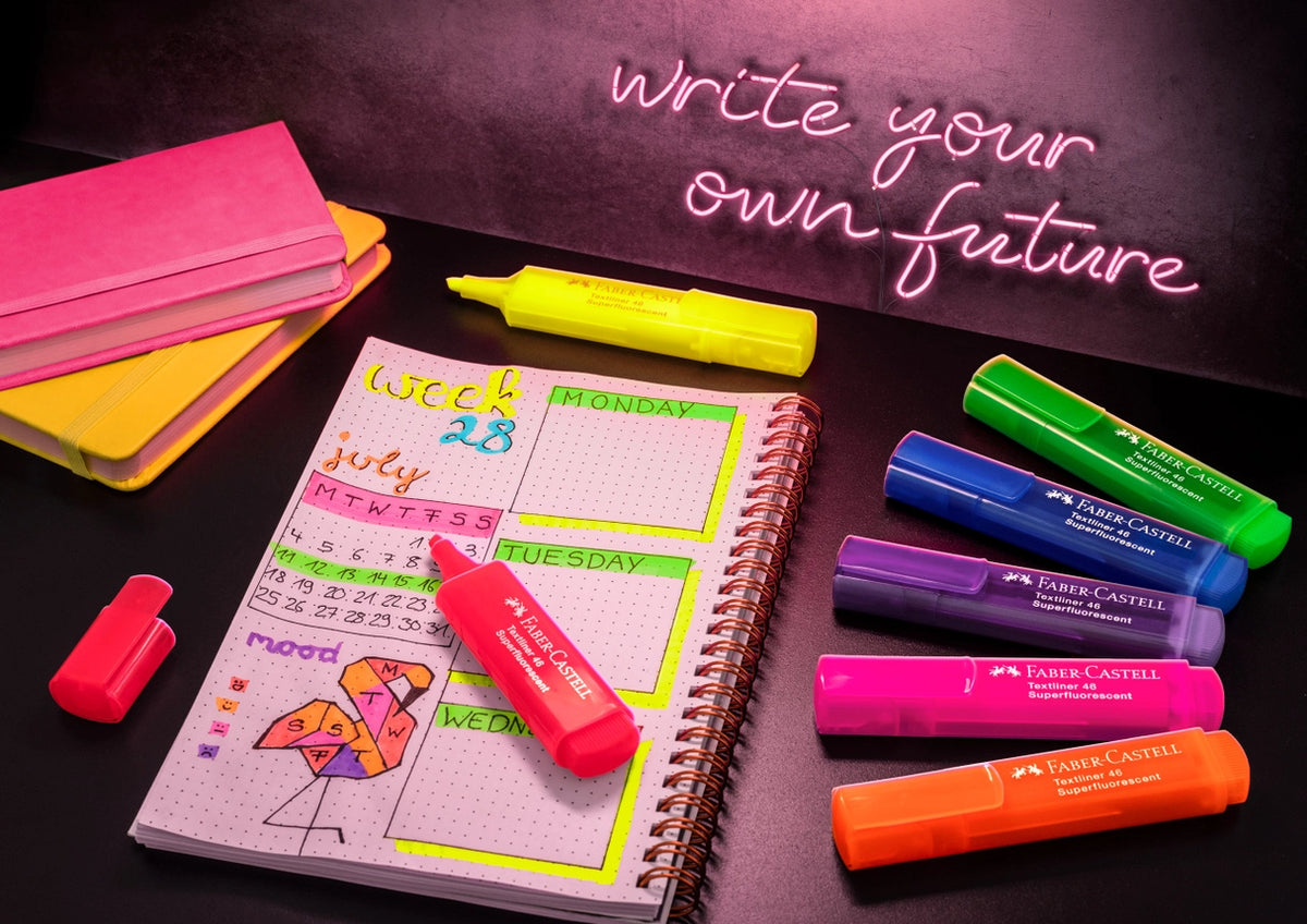 Textliner 46 Neon Highlighters - Wallet of 8