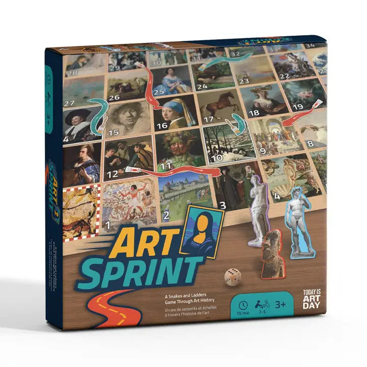 Art Sprint Snakes + Ladders Game