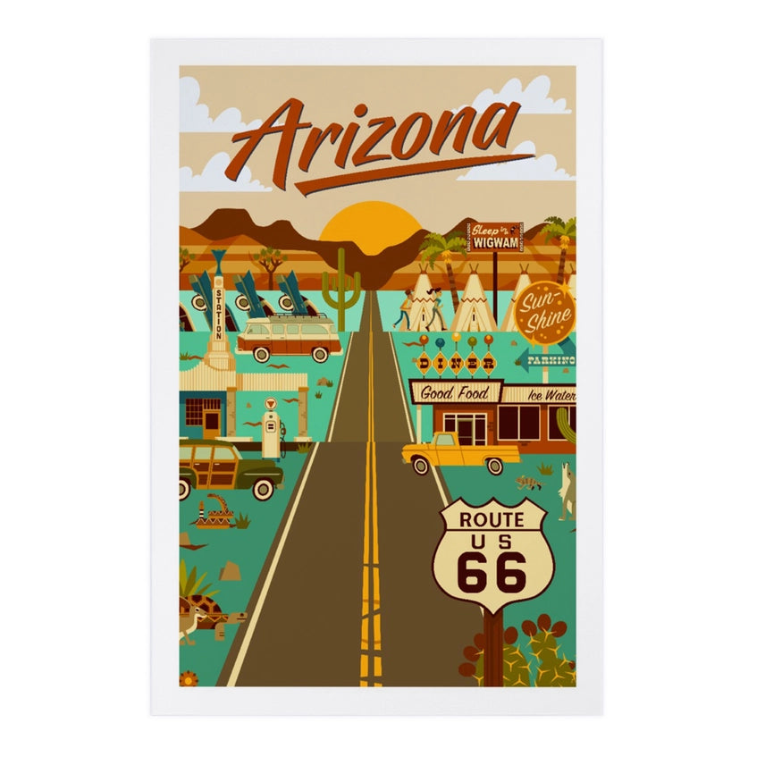 Arizona Route 66 Premium Postcard