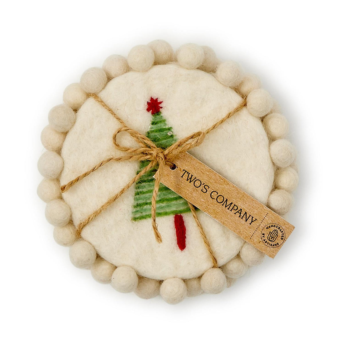 Ensemble de sous-verres faits main pour Noël 
