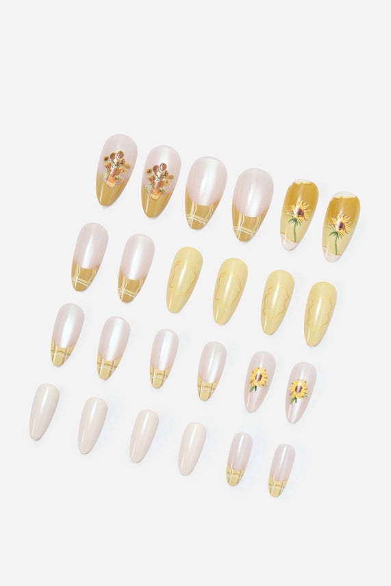 Van Gogh Sunflowers Press On Nails