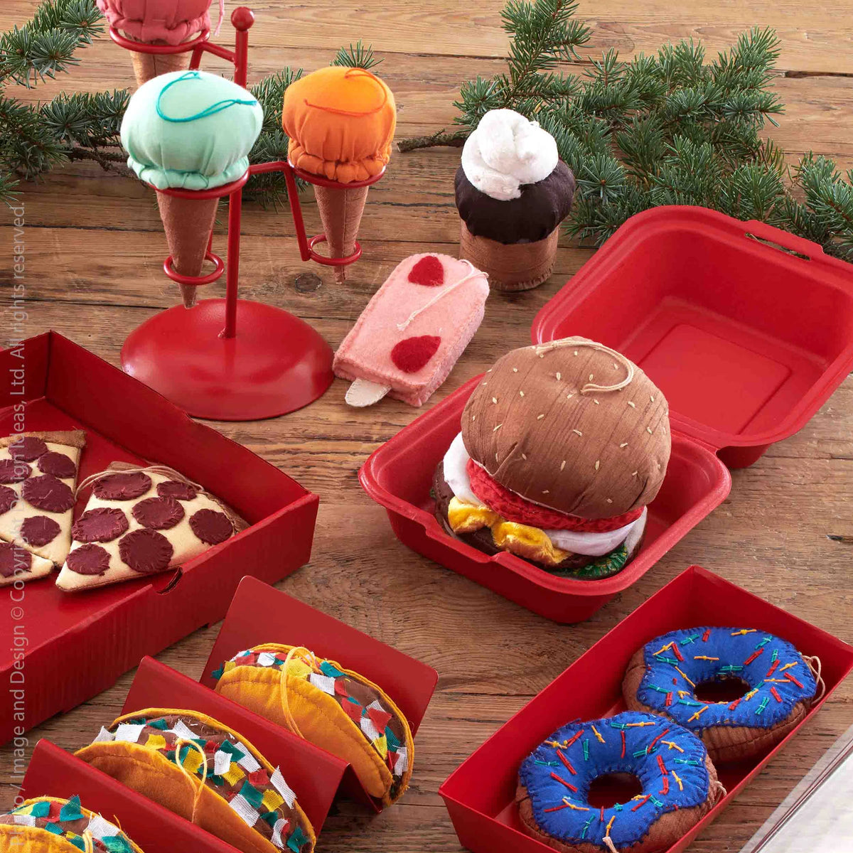 Hamburger Pop Ornament