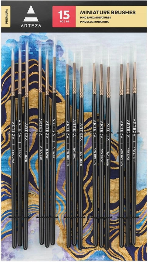Arteza® Detail Paint Brushes Set, 15 Pc.