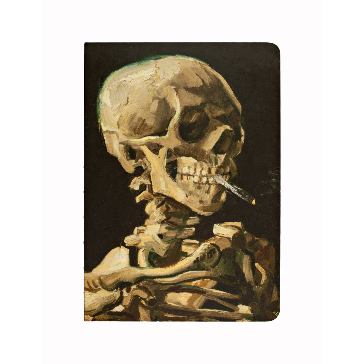 Van Gogh Skeleton with Burning Cigarette Dot Journal