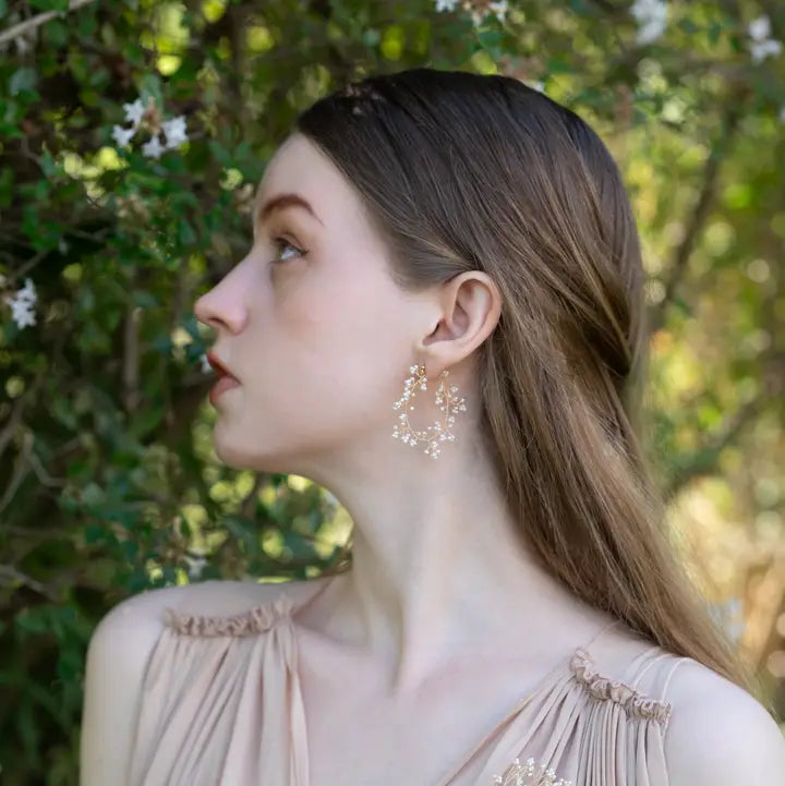 Mimosa Rain Hoop Earrings