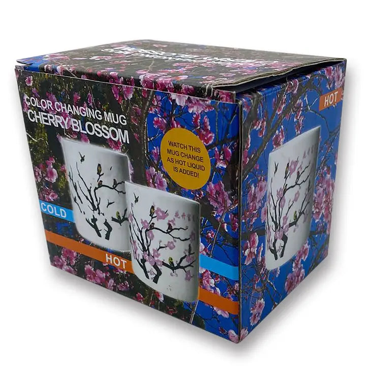 Taza con diseño de flor de cerezo