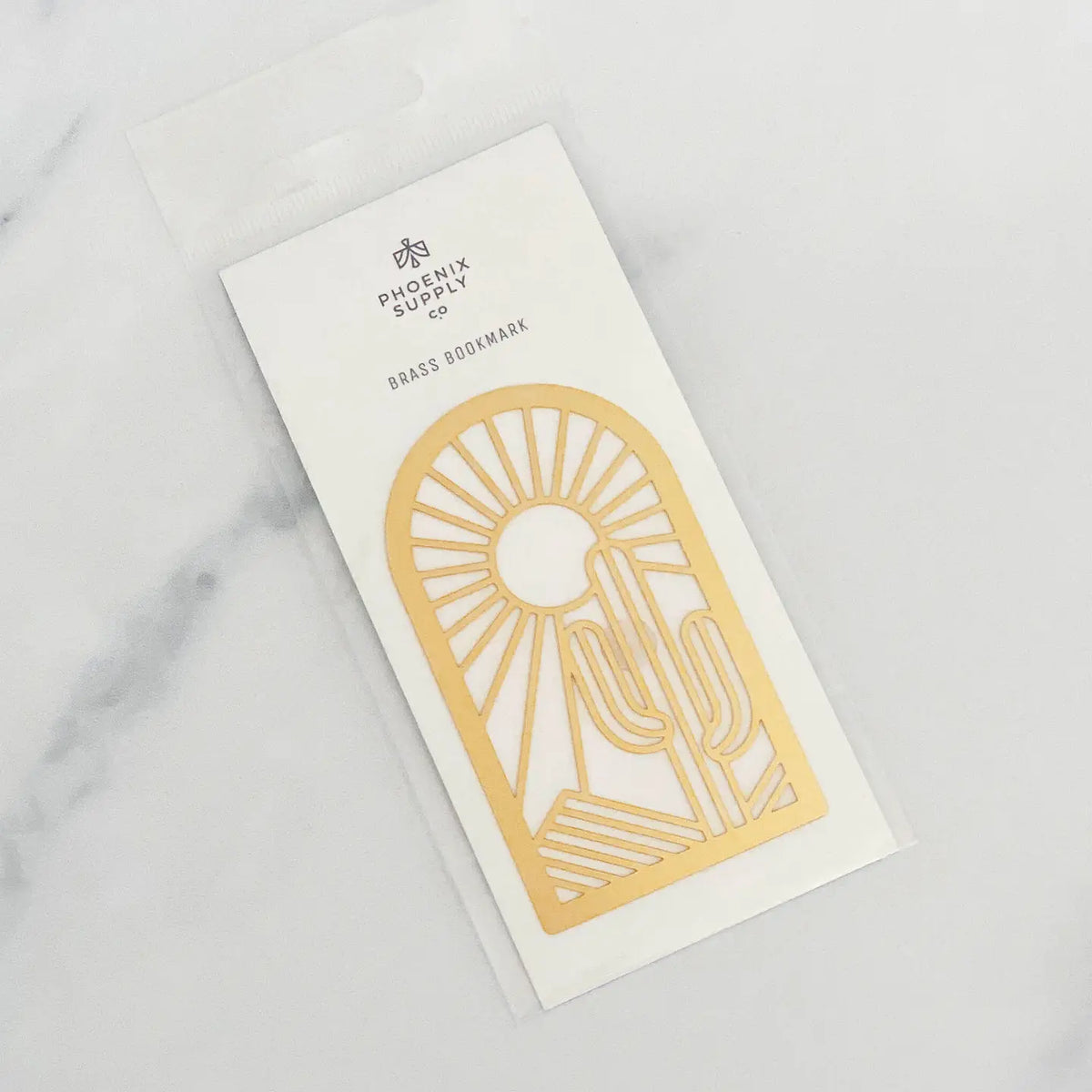 Brass Cactus Landscape Bookmark