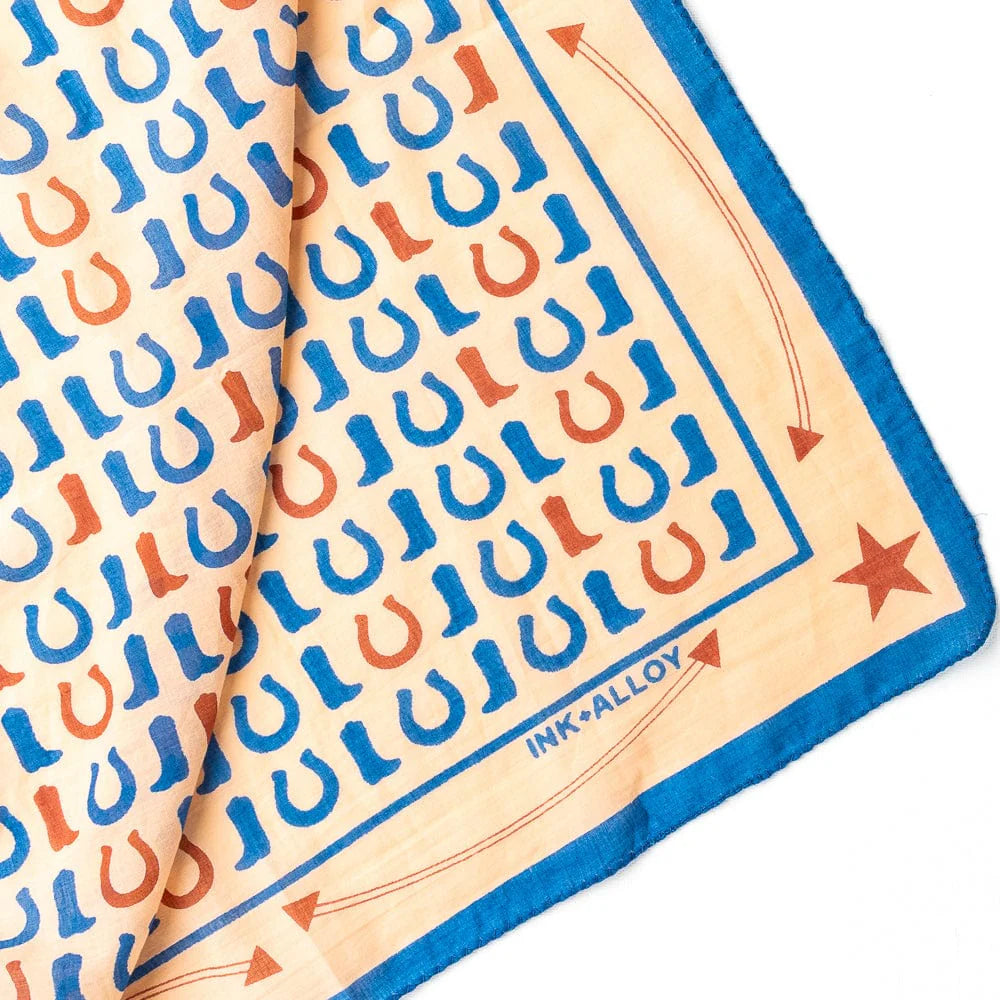 Olivia Square Boot Print Scarf