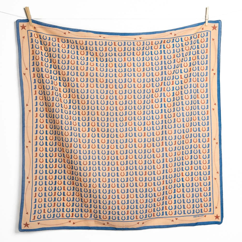 Olivia Square Boot Print Scarf