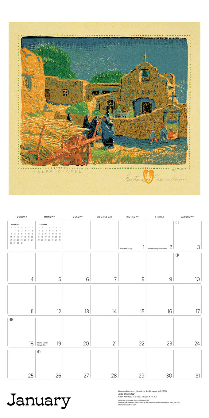 Un mundo pequeño y tranquilo: el arte de Gustave Baumann (Calendario de pared 2026)