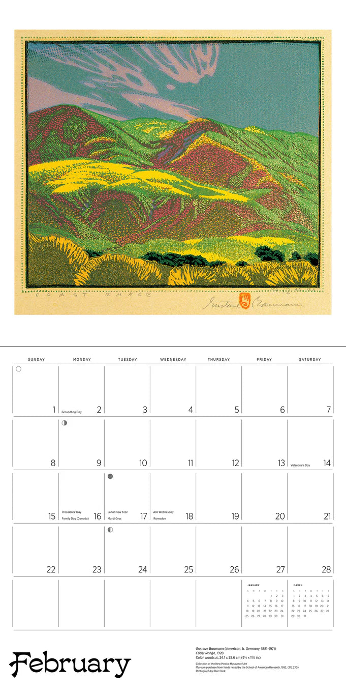 Un mundo pequeño y tranquilo: el arte de Gustave Baumann (Calendario de pared 2026)