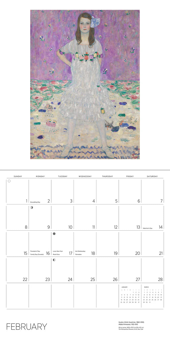 Calendrier mural Gustav Klimt 2026