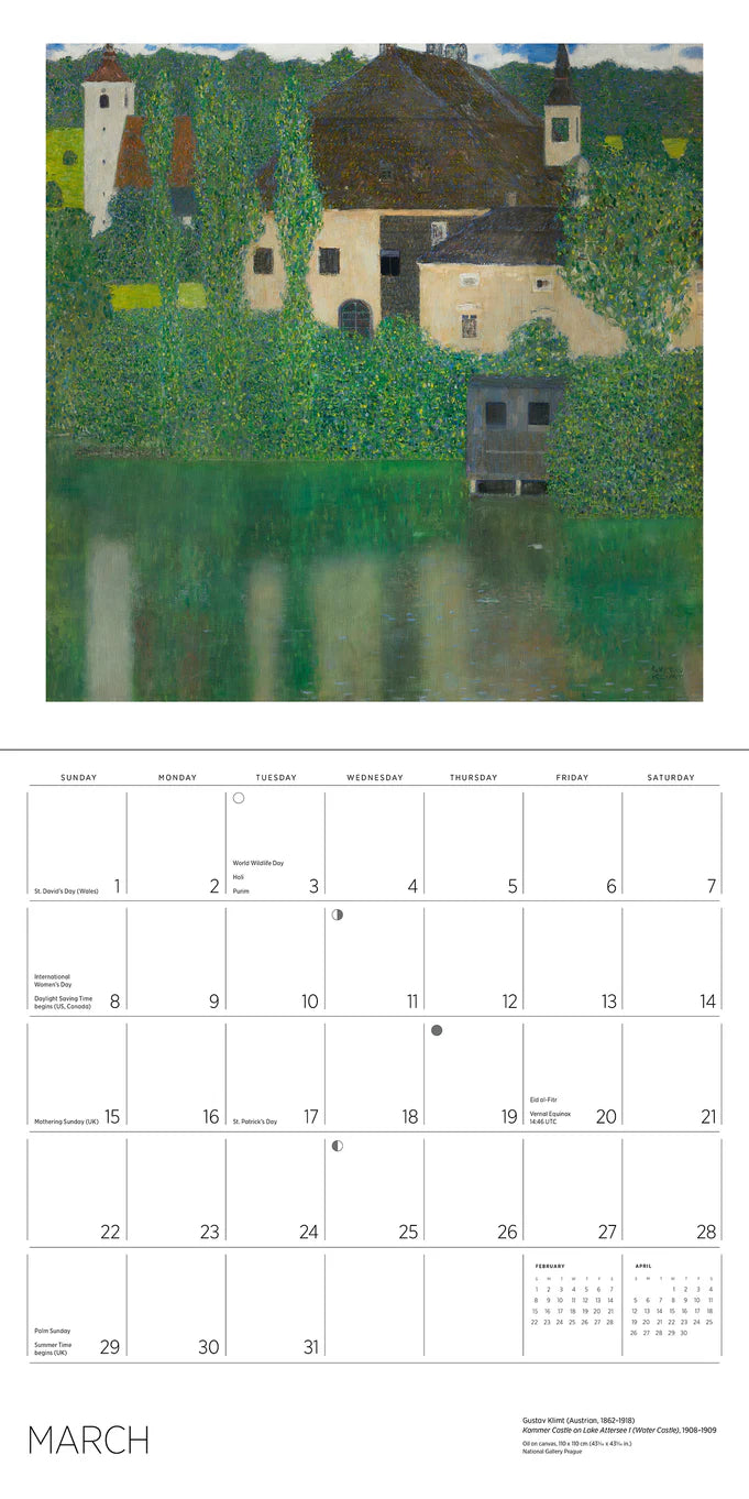 Calendrier mural Gustav Klimt 2026