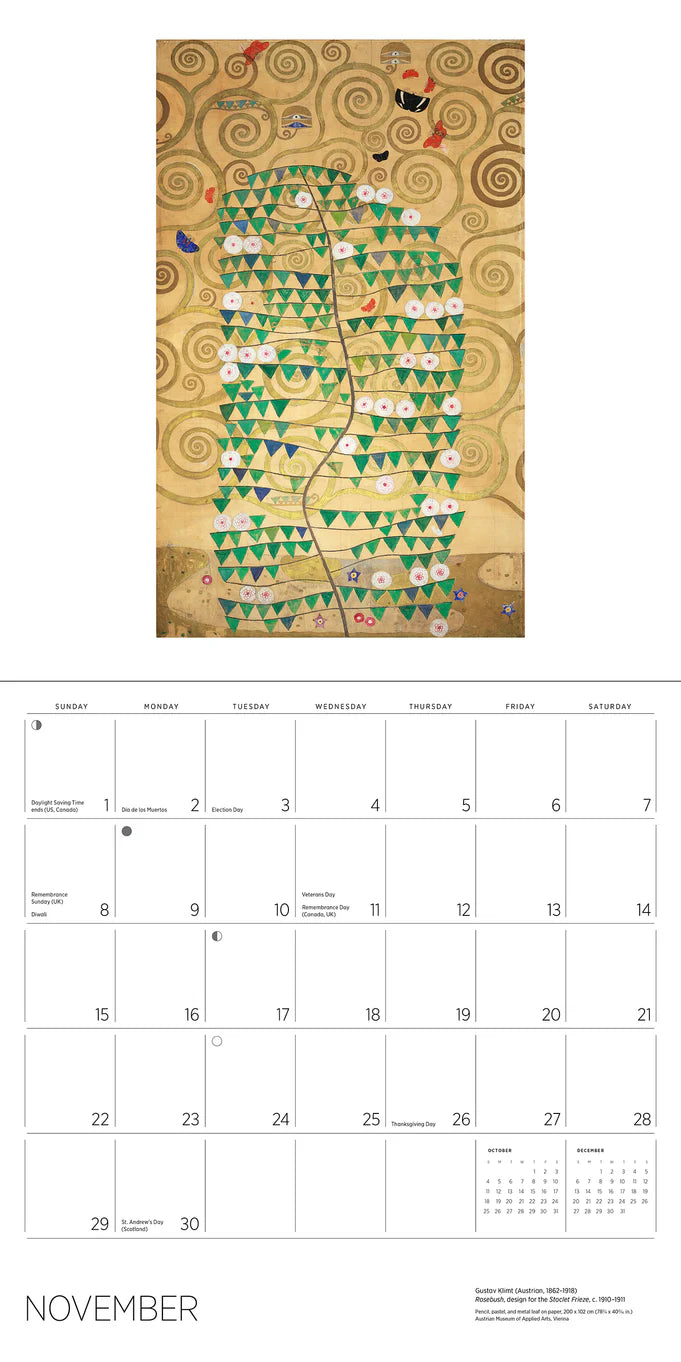 Calendrier mural Gustav Klimt 2026