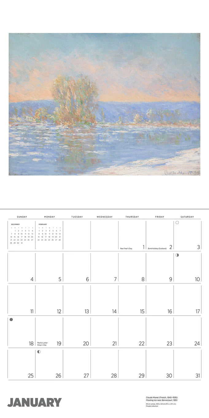 Calendrier mural Claude Monet 2026