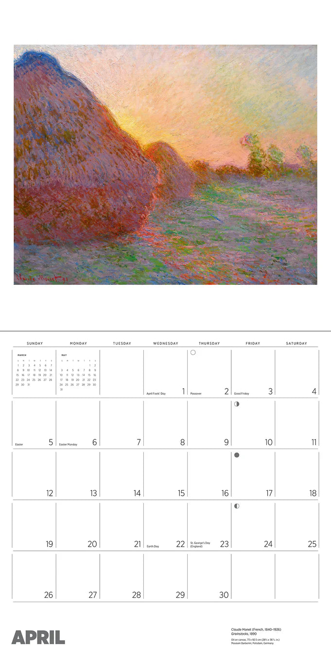 Calendrier mural Claude Monet 2026