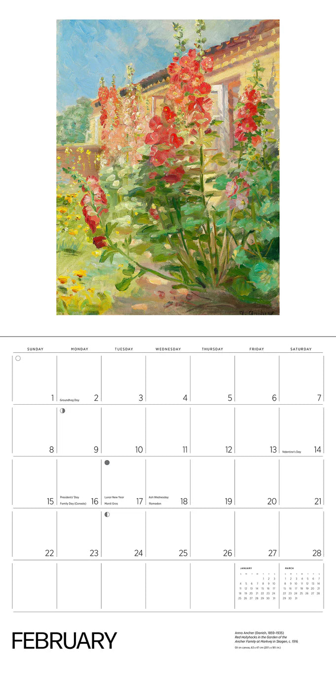 Calendrier mural 2026 « Jardins des impressionnistes »