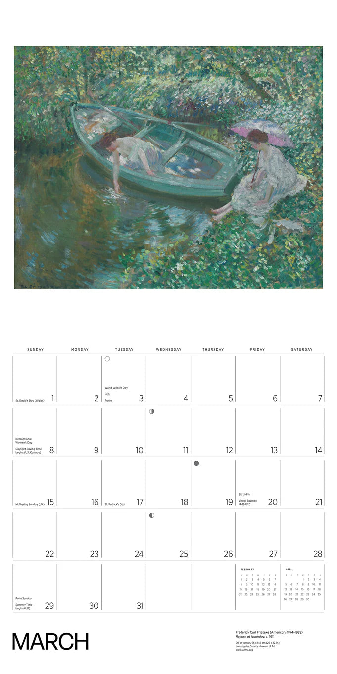 Calendrier mural 2026 « Jardins des impressionnistes »