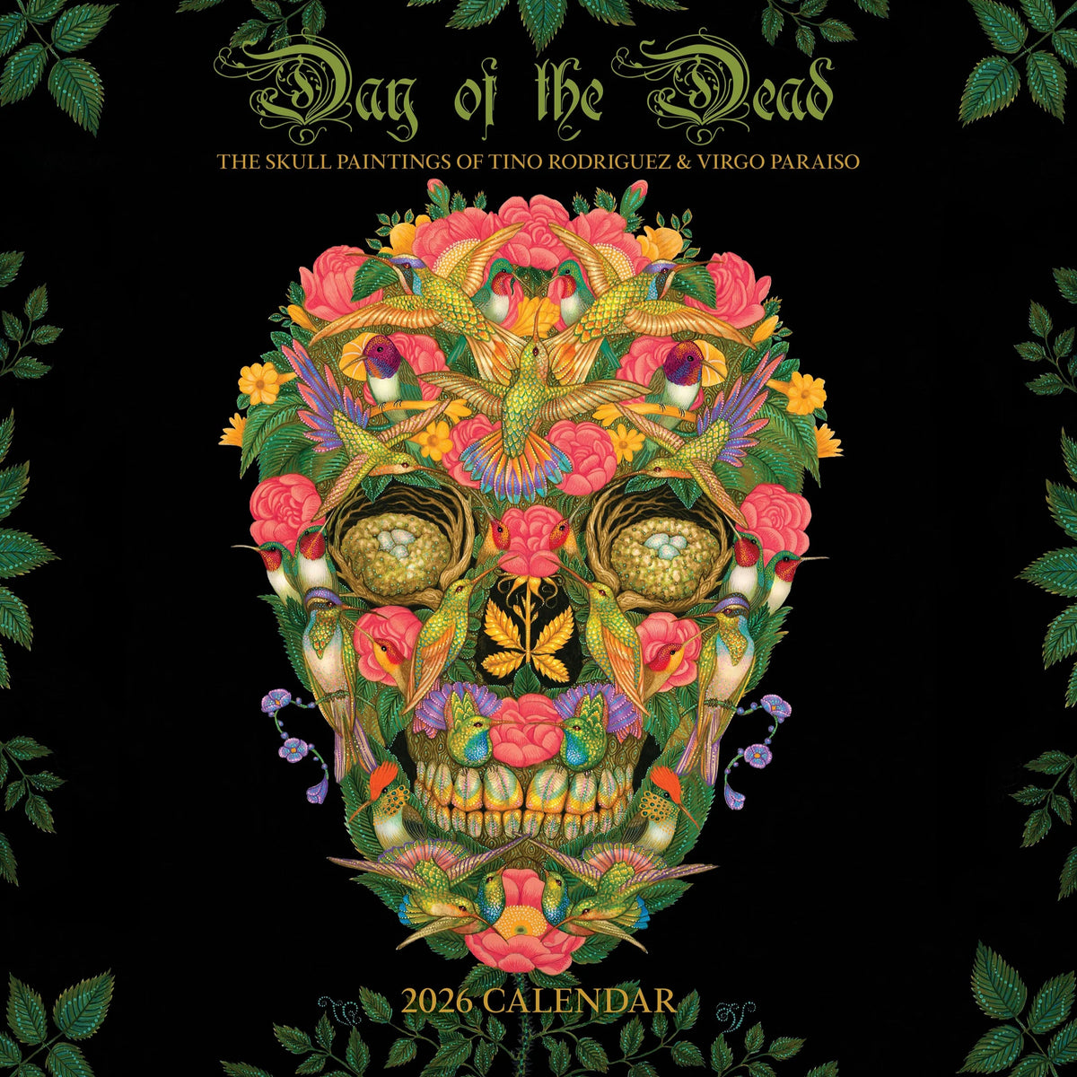 Calendario de pared del Día de Muertos: Las pinturas de calaveras de Tino Rodríguez y Virgo Paraíso 2026