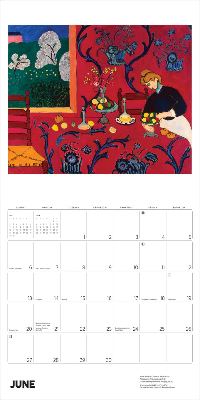 Henri Matisse 2027 Wall Calendar